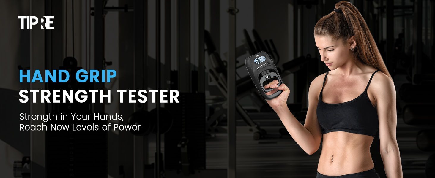 Grip Strength Tester, Hand grip Dynamometer, Digital Grip Strength Tester,Adjustable Hand Grip