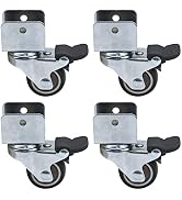 Faotup Swivel Caster Wheel with Brakes U-Shape Caster Wheels for Furniture Heavy Duty Furniture W...