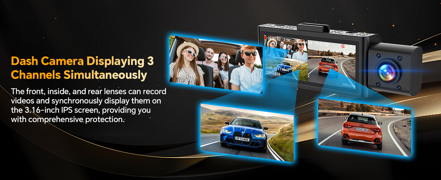 dual dash cam front and inside with 64g sd card