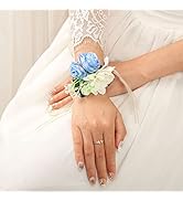 Latious Wedding Bride Wrist Corsage Champagne Bridesmaids Wrist Flower Flowergirl Hand Floral Dec...