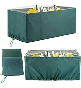 2 Packs L43" x W16" x H22" Winter Plant Cover – Frost &amp; Freeze Protection Jacket with Transparent...