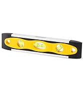 DOWELL Magnetic Level Shockproof Torpedo Level Box Spirit Level 9 Inch Top Vial Alloy Frame 180 9...