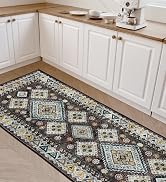 Joydeco Runner Rug 2x5 Non Slip Machine Washable Vintage Hallway Carpet Runner, Low Pile Lightwei...