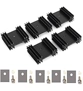 Easycargo To-220 Aluminium Heatsink 25x34x12mm,TO220 Heat Sink for Cooling MOSFET SCR Power Volta...