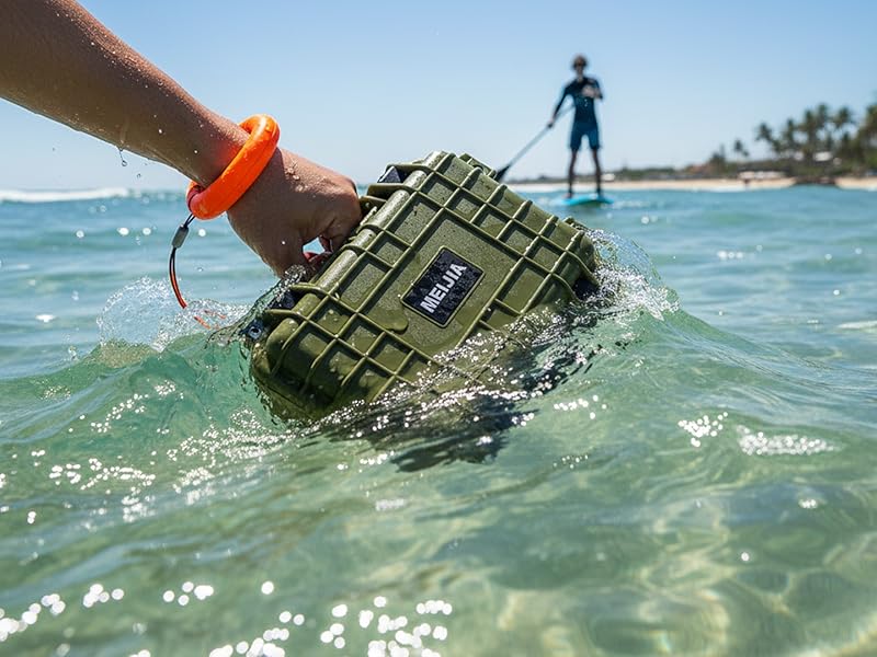 Green small hard case with foam