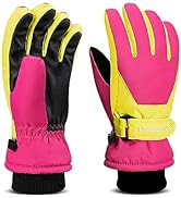 ThxToms Kids Winter Gloves Waterproof Ski Snow Gloves for Boys &amp; Girls Cold Weather Outdoor Sport...