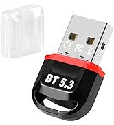 GAROGYI Bluetooth 5.3 USB Adapter for PC Supports Windows 11/10 Plug and Play,5.3+EDR Bluetooth W...