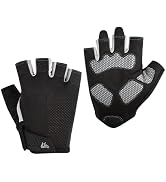 Bawnhaw Fingerless Cycling Gloves Men Women UV Protection Anti-Slip Breathable Workout Gloves for...
