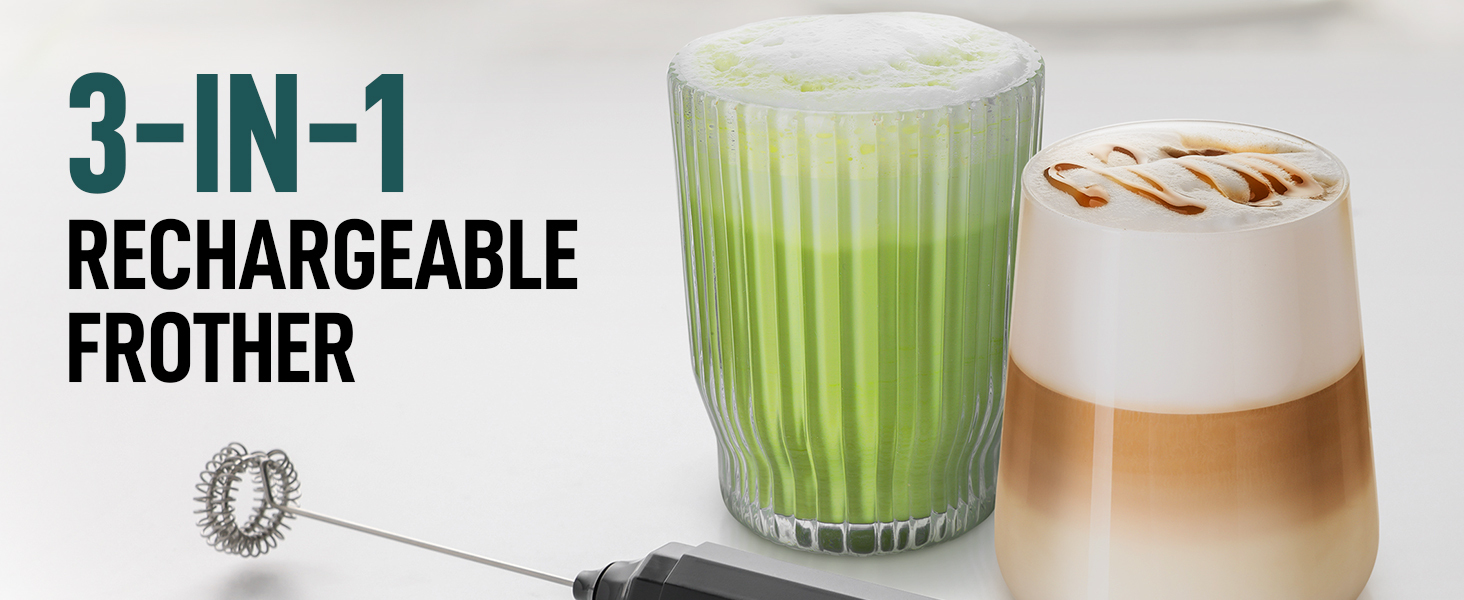 Rechargable frother