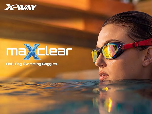 Anti-fog swimming goggles
