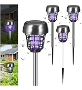 4 Pack Solar Bug Zapper Outdoor 2024 Mosquito Killer Gnat Zapper for Bug Fly Gnat Small Flying In...