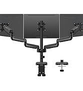 MOUNTUP Triple Monitor Mount, 3 Monitor Stand Desk Arm for Max 32 Inch Computer Screens, Max Exte...