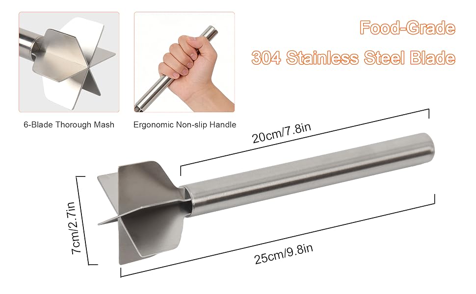 304 Stainless Steel Meat Masher