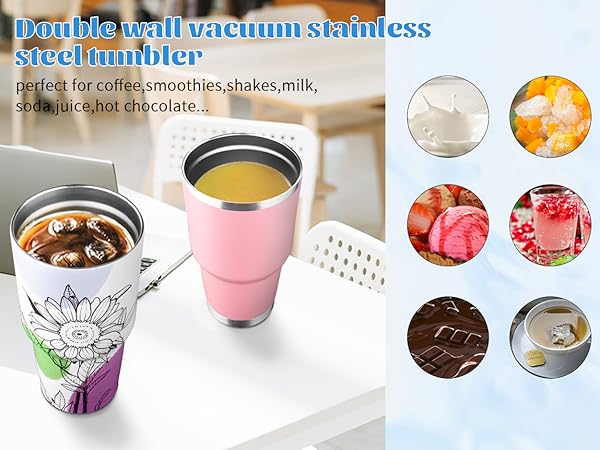 tumbler for cold and hot drinks