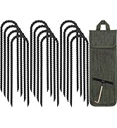 RIY Trampoline Stakes Anchors High Wind Heavy Duty Tent Stakes 12 Inch Ground Anchor Trampoline A...