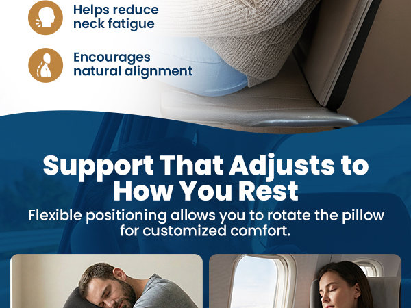 Everlasting Comfort Upgraded Neck Pillow Airplanes