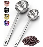 Orblue Premium Coffee Scoop Set - 1 Tbsp (15ml) &amp; 2 Tbsp (30ml) Measuring Tablespoon - Stainless ...