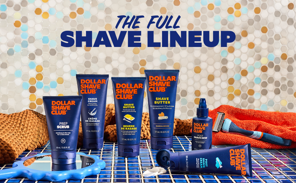 Dollar Shave Club the full shave lineup