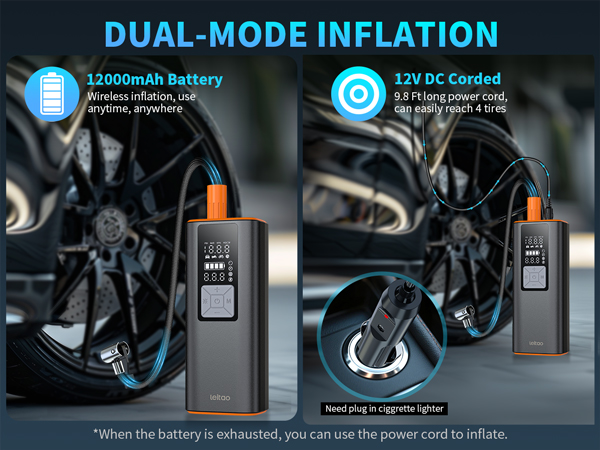 portable tire inflator for car