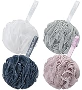 AmazerBath Bath Shower Loofah Sponge Exfoliating Body Scrubber 75g/PCS Pouf Bath Sponges- Set of ...