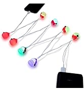 Fotbor LED Christmas Lights USB Bulb Charger, 50 Inch 8 LED Multicolor Cord for iPhone 14/13/12 P...