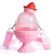 PHEENOWL Ice Cream Kids Water Bottle For School or Travel, 11oz Durable Plastic (PP) Water Bottle...