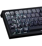Tsungup PBT Keycaps - Side Printed Keycap Set,135 Keys Bamboo Sea Custom Keycaps Gradient Grey Sh...