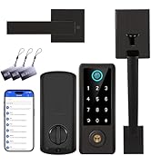 Fingerprint Door Lock with Handle Sets, BEBASIA Keyless Entry Door Lock Deadbolt, Bluetooth Front...