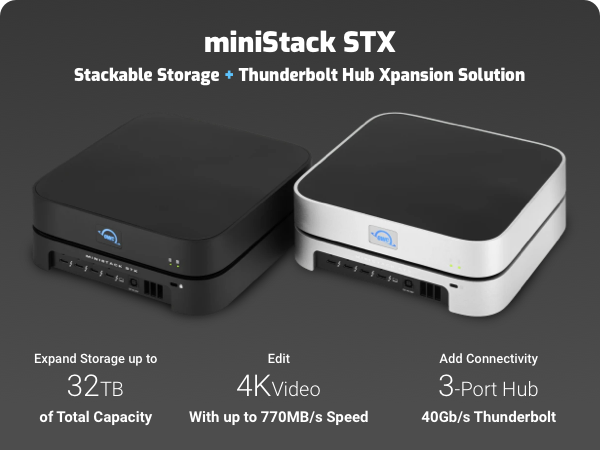 MAC MINI EXTERNAL STORAGE HARD DRIVE BACKUP RAID SOFTRAID DOCK USB4 THUNDERBOLT USB NVME SSD PCIE 