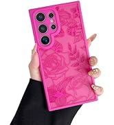 XIZYO for Samsung Galaxy S24 Ultra Case, Floral Rose Cute Phone Case for Women Girls Aesthetic Pa...