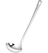 HIFIND Cooking Spoon 12.2 Inches Kitchen Stainless Steel Ladle, Heavy-Duty, Heat Resistance, Rust...