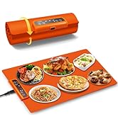 Preshwous Warming Mat for Food, Full Surface Food Warmer Mat, Silicone Electric Warming Tray with...