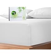 Royale Linen Bamboo Viscose Fitted Sheet King Only - Cooling King Size Fitted Sheets - Deep Pocke...