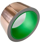 Amerthing Copper Foil Tape with Conductive Adhesive (2 Inch x 33 FT) - 1Pack, for Guitar, Crafts,...