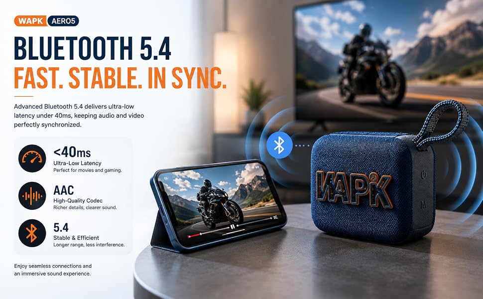 Bluetooth 5.4 — Fast. Stable. In Sync.