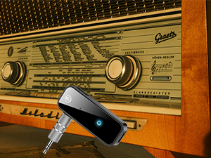 C28 in RX mode in speaker aux input; streams music wirelessly.