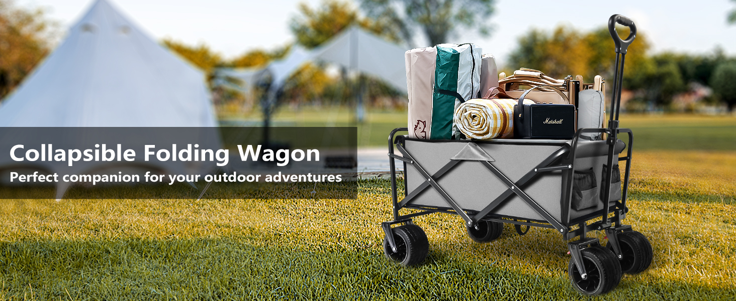 foldable wagon with big wheel