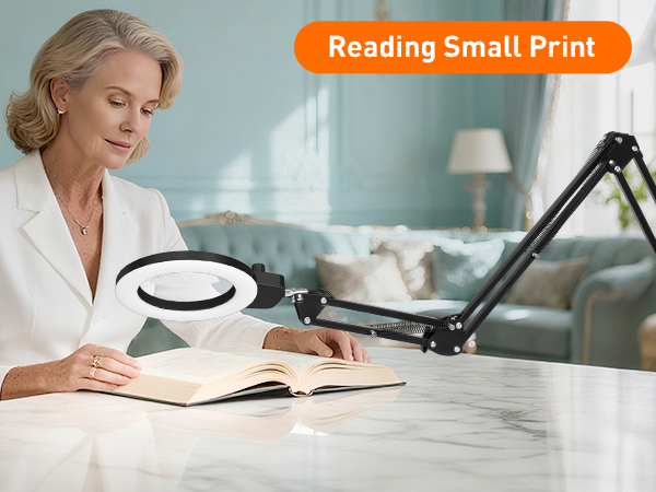 Reading workbench light lighted magnifying glass with stand magnifying lamp with light 