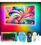 MORIACC LED Lights for TV,13.1ft TV LED Backlight for 43-55 in TVs, RGB Color Changing LED Strip ...