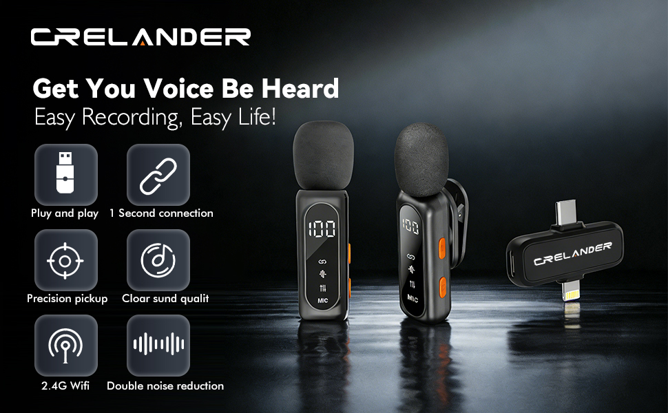 Mini Wireless Lavalier Microphone