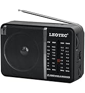 LEOTEC AM FM Radio, Portable AM FM Radio with Best Reception,2D Battery Powered Radio,Loud Speake...