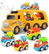 Nicmore Construction Truck Toddler Toys Car: Toys for 2 3 4 Year Old Boy 5 in 1 Carrier Toys for ...