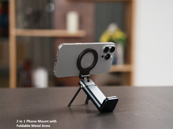 hands-free magnetic phone holder for desk