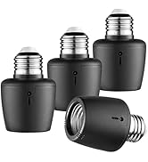 SURAIELEC Light Sensor Socket, Dusk to Dawn Sensor, E26 E27 Light Bulb Socket Adapter, Automatic ...