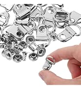 Healifty 30 Sets Boot Lace Hooks Metal Loop Ring Shoe Eyelets Buckle with Rivets for Climb Hiking...