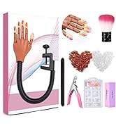 LIONVISON Practice Hand for Acrylic Nails, Flexible Nail Practice Hands Training Kits, Fake Manic...