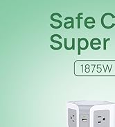 Power Strip Tower by KOOSLA, [15A 1500J] Surge Protector - 12 AC Multiple Outlets &amp; 6 USB Ports, ...