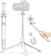 KraftGeek 60" Vlogging Tripod for Phone and Camera, Tripod Stand for iPhone and Android with 3 Co...
