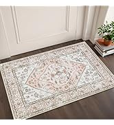 Lahome Boho Entryway Rugs Indoor - 2x3 Washable Area Rug Throw Small Rugs for Bedroom Girls Non-S...
