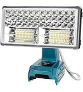 GRVODFRTA 50W 4200LM Cordless LED Work Light for Makita 18V Battery Portable Flood Lights for Out...